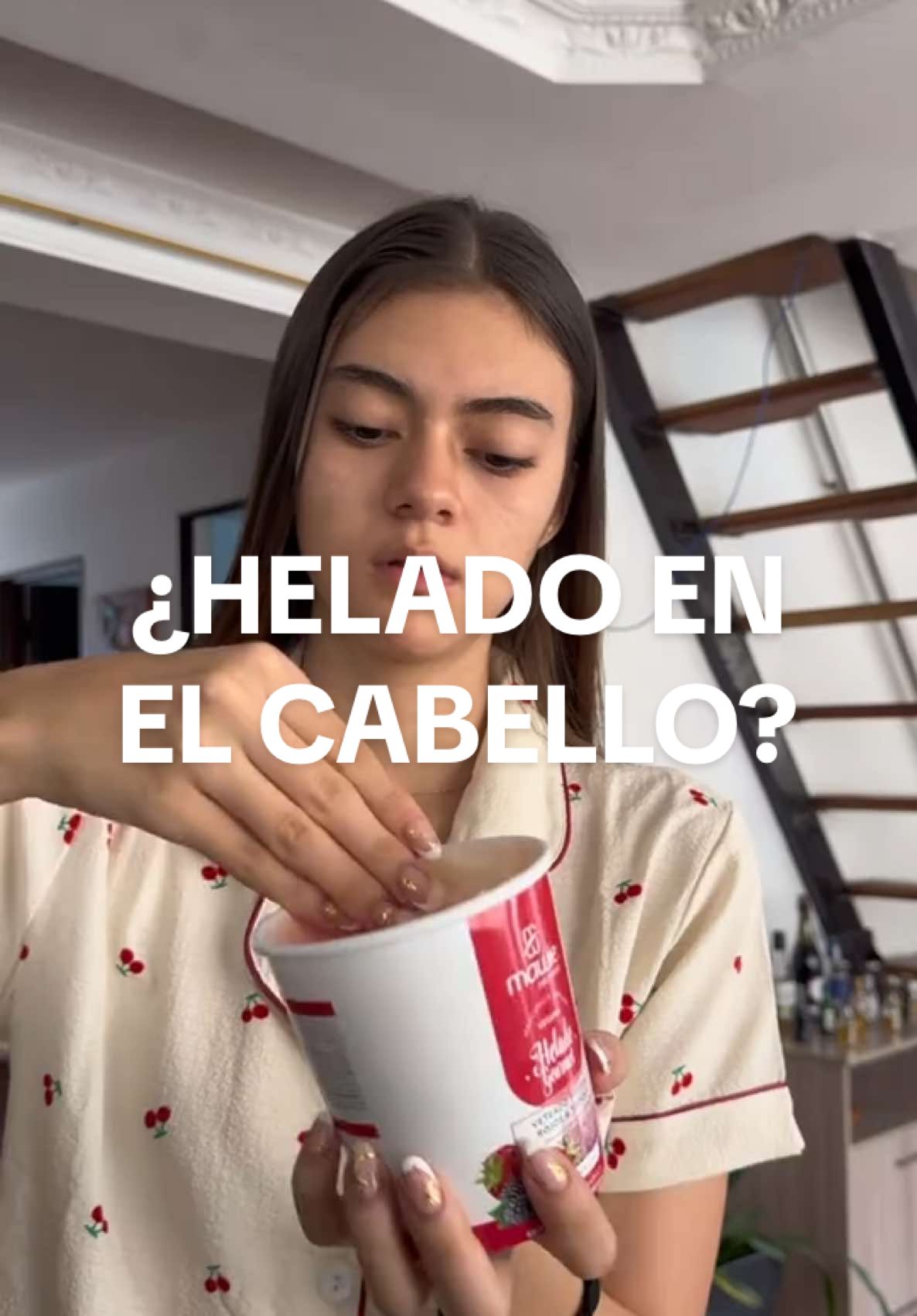 El helado sirve para el cabello?? || ig: valerypalaciom || #fyp #comedia #cabellosaludable #cabellolargo #video #videoviral 