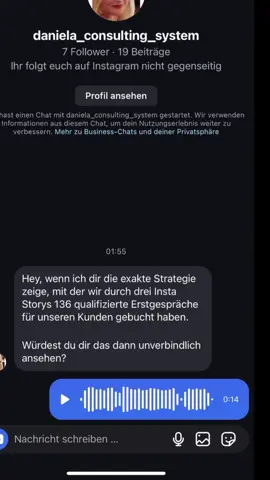 Daniela Core um 2am Kalteaquise auf insta🤘