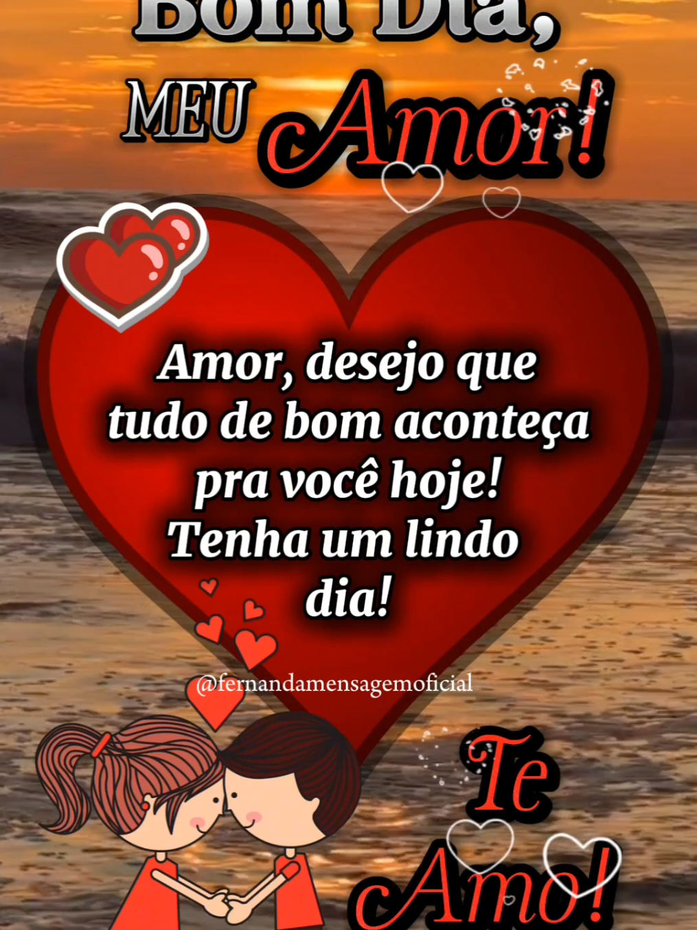 Bom dia, meu amor!😍😘🥰❤️☀️ #bomdia #amor #teamo #meuamor #casal #namorados #namoro #paquera #voce #euevoce #amovoce #prahoje #dia #mensagem #musica #musicaromantica 