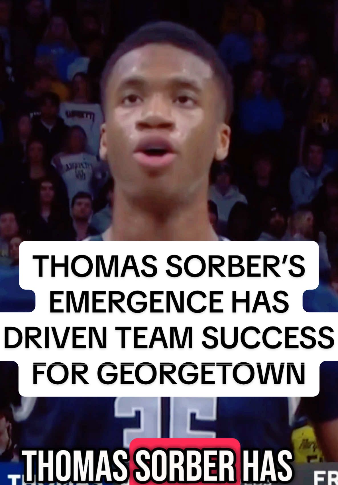 Thomas Sorber has been one of the most productive freshmen in the country for the Georgetown Hoyas, averaging a near double-double in 30 minutes per game #draftexpress #nbadraft#georgetown#hoyas#collegebasketball#basketball#NBA 