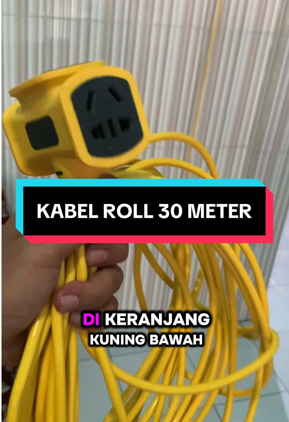 Membalas @davidnur Kabel Colokan Listrik Roll Panjang 30 Meter, lagi promo hari ini di keranjang kuning #kabellistrik #kabelroll #kabelcolokan #kabel30meter #wibgajian 