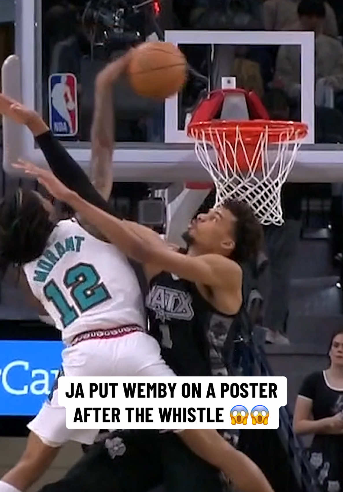 If only this counted 😅 #JaMorant #NBA #Wemby #dunk 