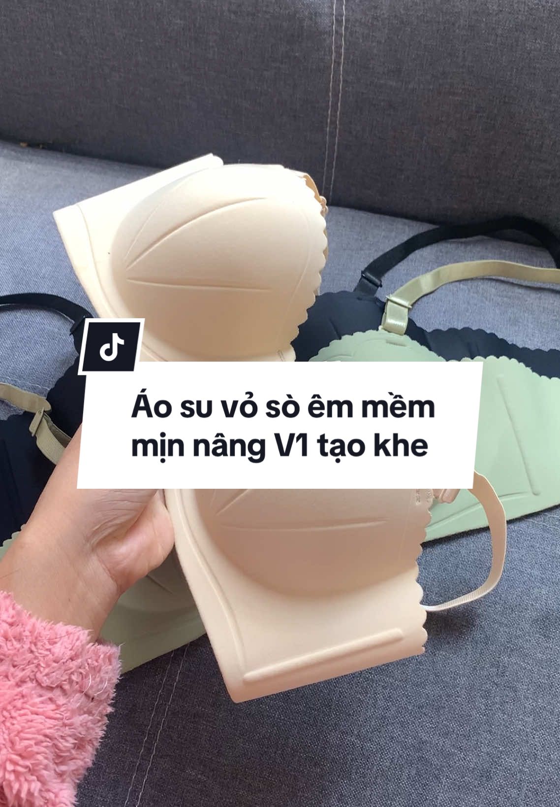 Áo su vỏ sò đệm 3cm, nâng V1, tạo khe, mặc siêu thoải mái, chị em nhớ đặt tăng size ạ #aolot #aonguc #aolotsu #aolotsunon 