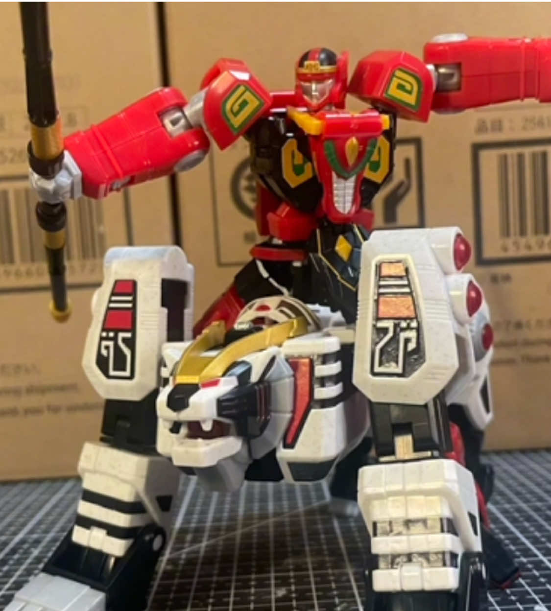 Stop Motion SMP Won Tiger Gosei Sentai Dairanger/White Tigerzord PowerRangers ลงใหม่เผื่อจะปังงง #stopmotion #dairanger #powerrangers #smp #daimugen #wontiger #whitetigerzord #tortheshuttlezord #ranger #review #toys #fyp #CapCut