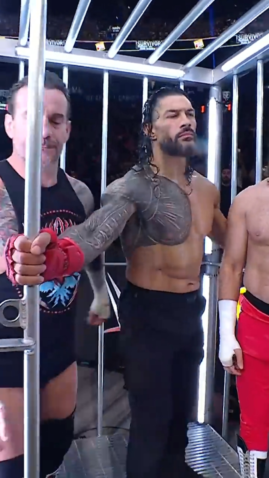 Roman Reigns wasn't having it with Cm Punk...👀 #survivorse#wargames#WWE #wrestling #WrestleMania #romanreigns #cmpunk #tiktoknews #trendingvideo #newtrend #fyp #goviral #greenscreen #duo #2025#newtrend 