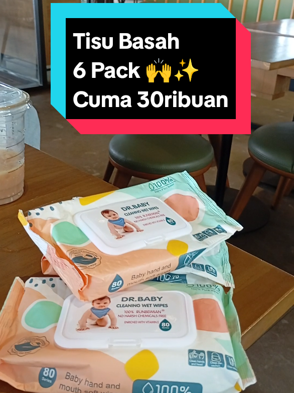 Jangan lupa bawa tisu basah selalu saat berpergian. Tisu basah 6 pack cuma 30 ribuan 🙌✨️ #tisubasahbayimurah #tisubasahviral #tisubasah6pack #tisubasahnonalkohol #tisubasahdrbaby 