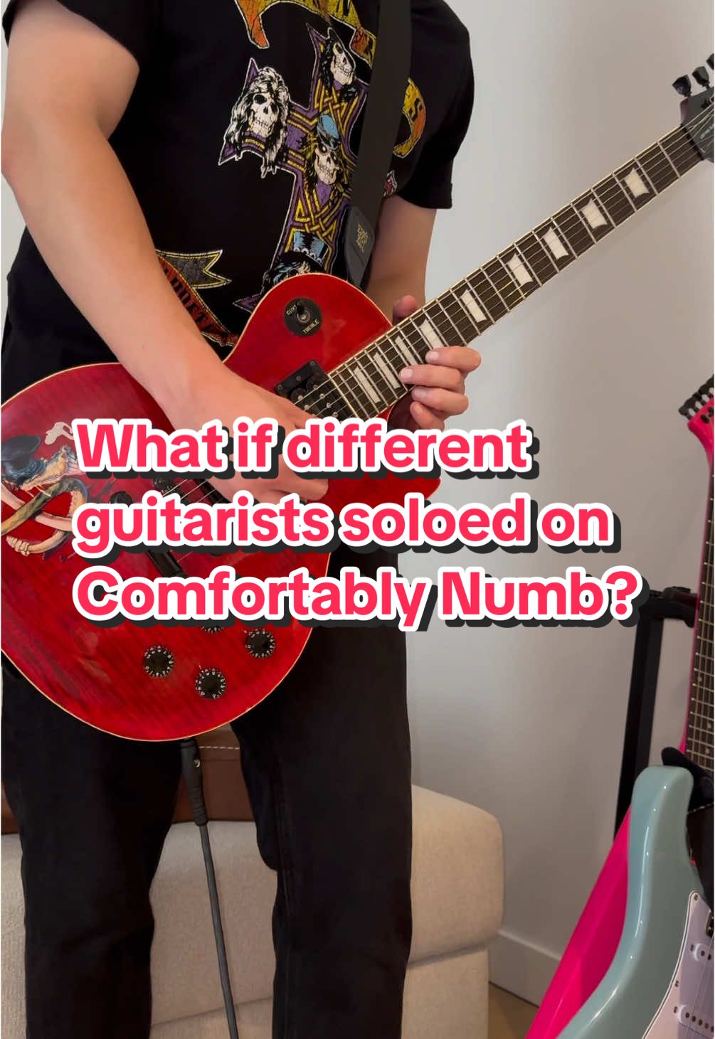 What if different guitarists soloed on Comfortably Numb? Another classic solo. Another lot of bad impressions from me 🤘🏼 #guitar #guitartok #classicrock #comfortablynumb 