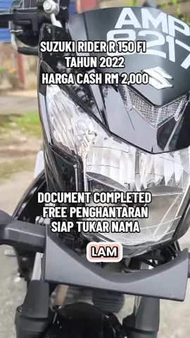 suzuki rider r 150 fi tahun 2022 ready stock untuk dijual‼️‼️‼️ ✅Document Completed ✅Boleh Jalan Jauh ✅Condition Motor Semua Oke ✅Free Hantar+Tukar Nama #suzukiriderr150fi #suzukirider #r150fi #suzukiriderr150fi #r150fimalaysia #malaysia #fyp #masukberanda #viral #tiktokviral #malaysiatiktok #terutedseller #postageseluruhmalaysia 
