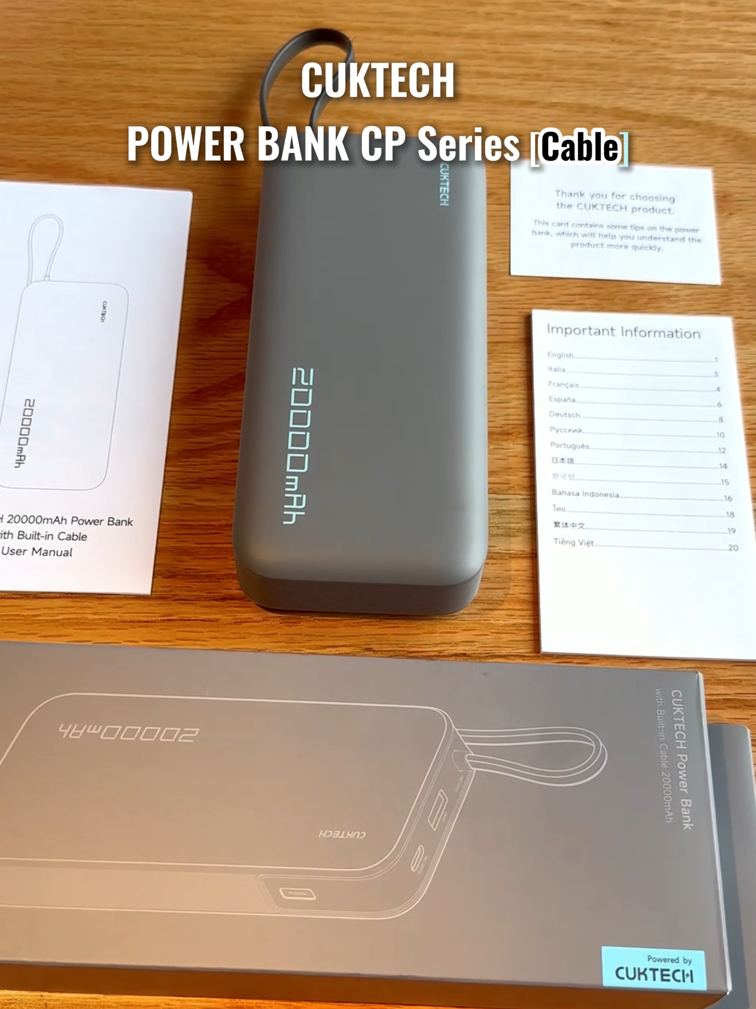 Looking for a power bank with a built-in cable that meets your devices charging needs? 💡 Our CP25 Power Bank is the best value-for-money choice—your perfect power partner! ⚡ #cuktech#techrevolution#fastcharging#Apple#MacBook#ios#android#Samsung#powerbank#charger#xiaomi#OnTheGo#cuktechcp#cuktech15se#xiaomi #TravelEssentials