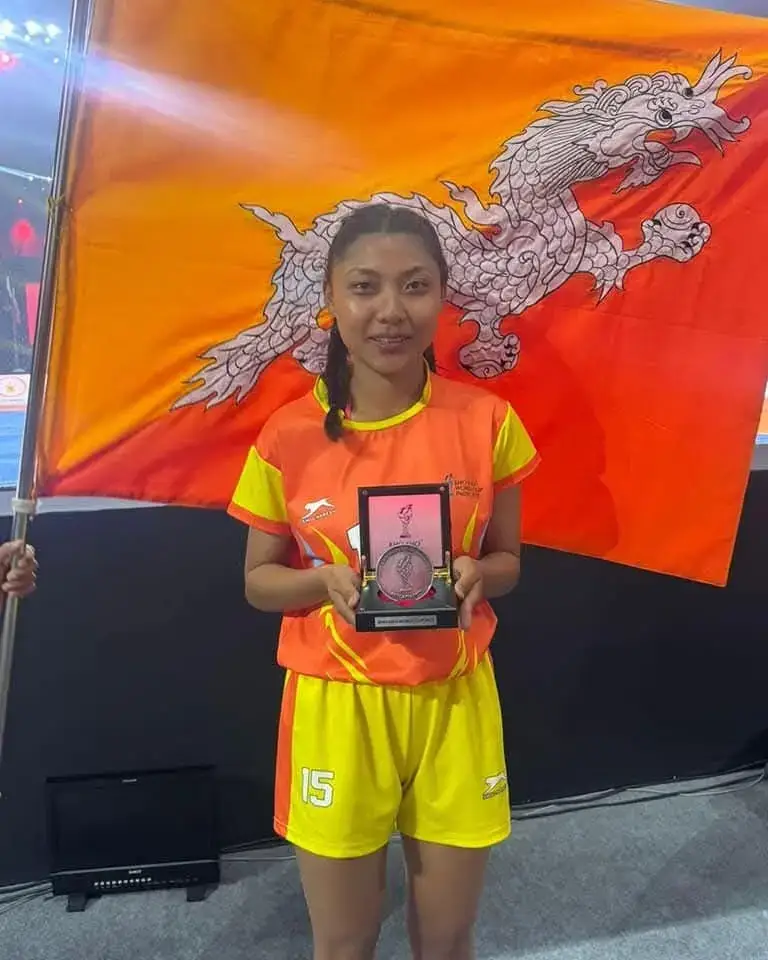 Bhutan secured a dominant 66-22 victory over Germany. The team was recognized with two prestigious awards: Kunzang Choden was named Best Player, and Karma Lhamo earned the Best Attacker award. Bhutan Olympic Committee #khokhoworldcup2025 