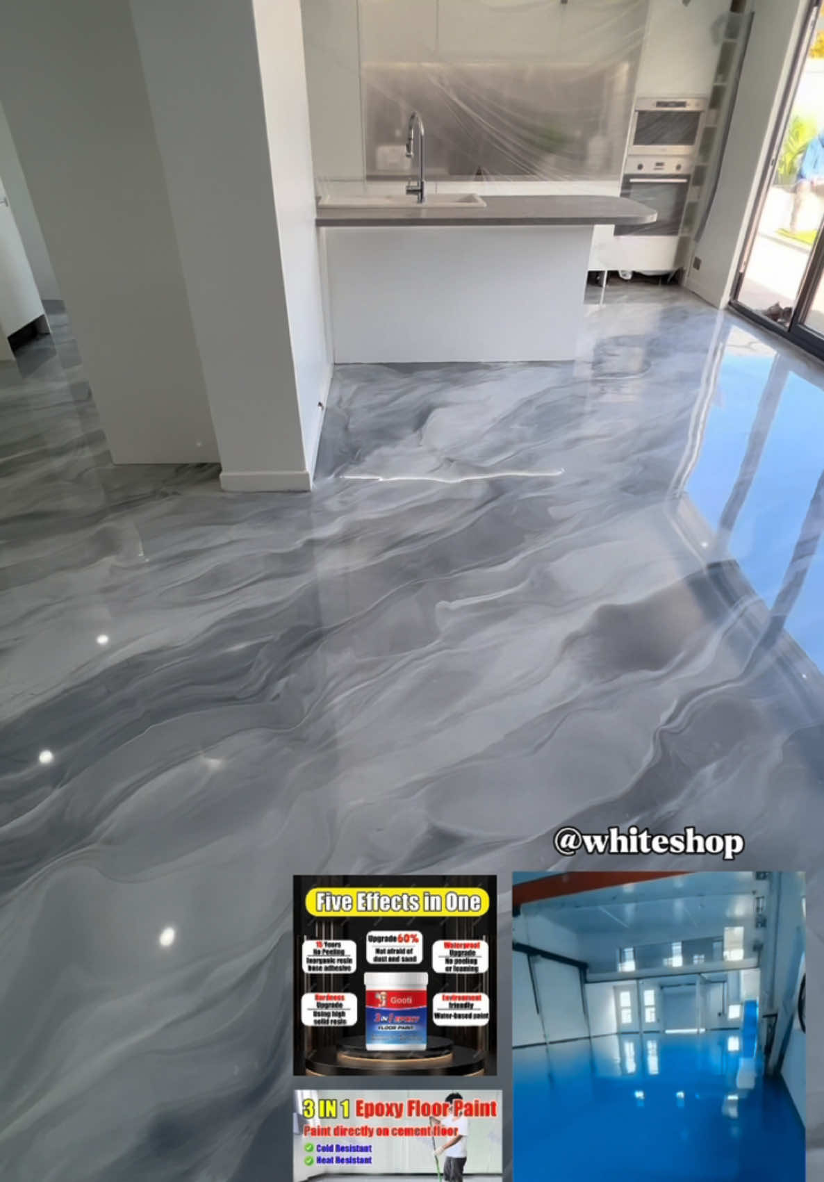 【3 In1】1KG Epoxy Flooring Pain water base cement  #3in1floorpaint  #epoxyfloorpaint  #floorepoxy  #epoxy 