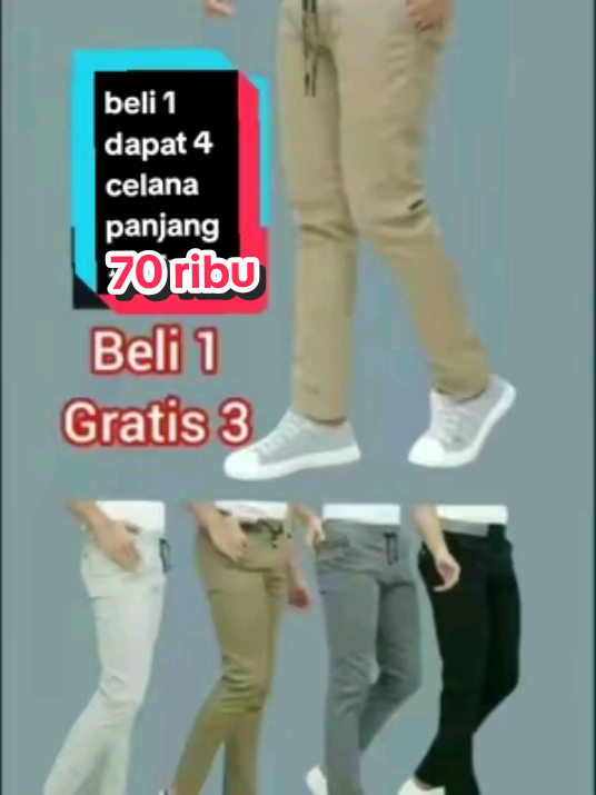 rekomendasi celana panjang pria murah beli 1 dapat 4 pcs #celana #celanapanjang #celanapanjangpria #celanapanjangmurah 