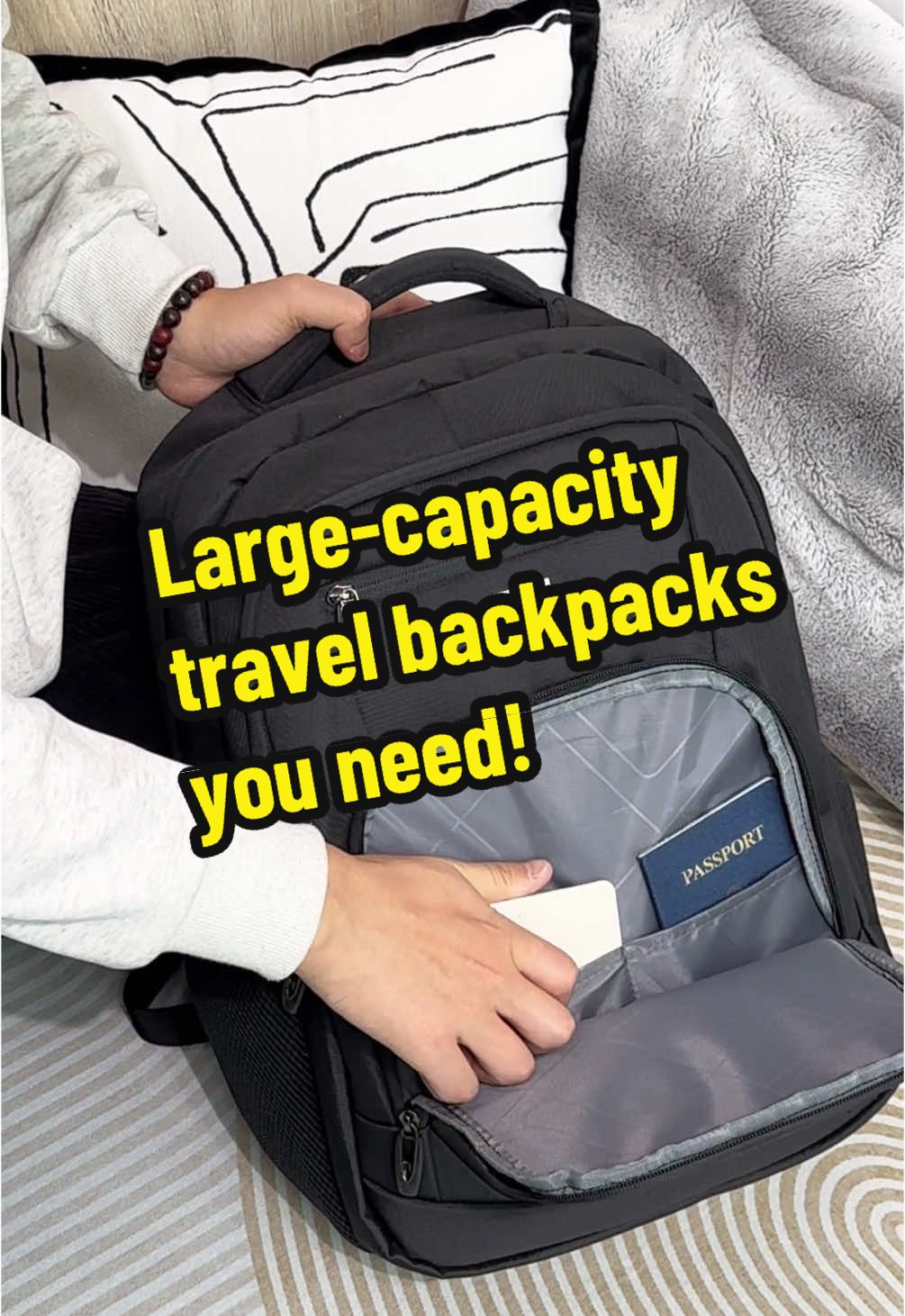 Large-capacity travel backpacks you need! Whether it’s a backpacking trip or an extended business trip, this backpack meets all your space needs. With efficient storage design and a comfortable carrying experience, travel becomes so much easier! #LargeCapacityBackpack #TravelEssentials #TikTokShare