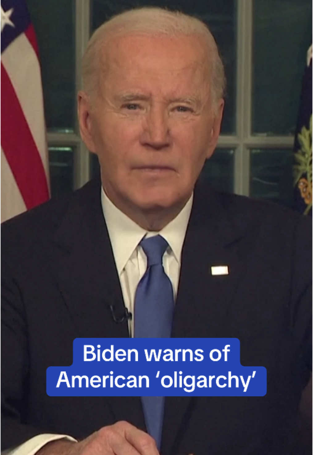 President Joe Biden warned America of an 'oligarchy' forming as he gave his final speech in office after a 50 year career in politics. Biden opened his speech with a familiar message asking Americans to join together, but he then warned the free press 