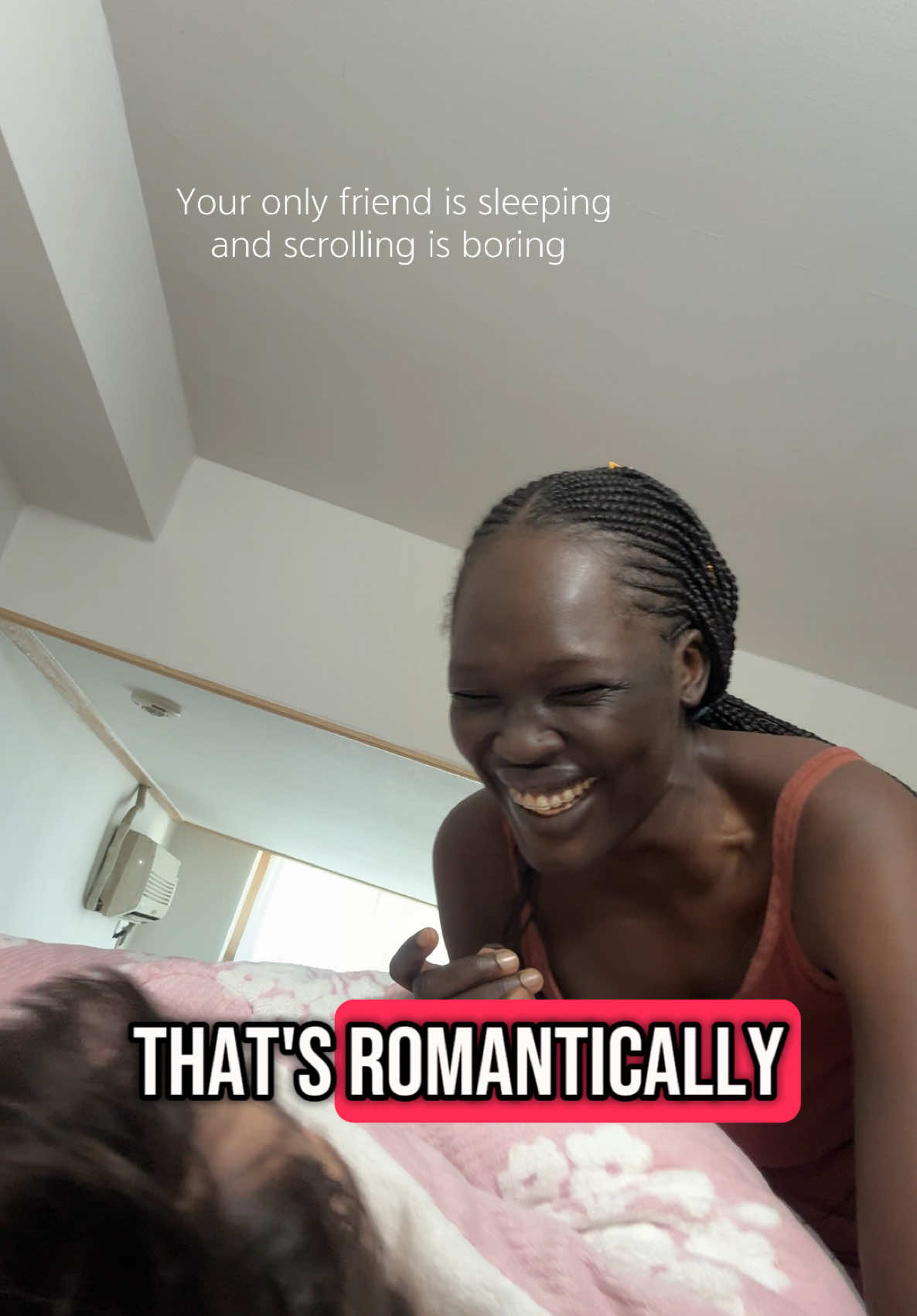 Bored girlfriend but your best friend is sleeping 🛌 #funnyvideos #playtogether #couplestiktok #homevideo #teddyabuk #fyp 