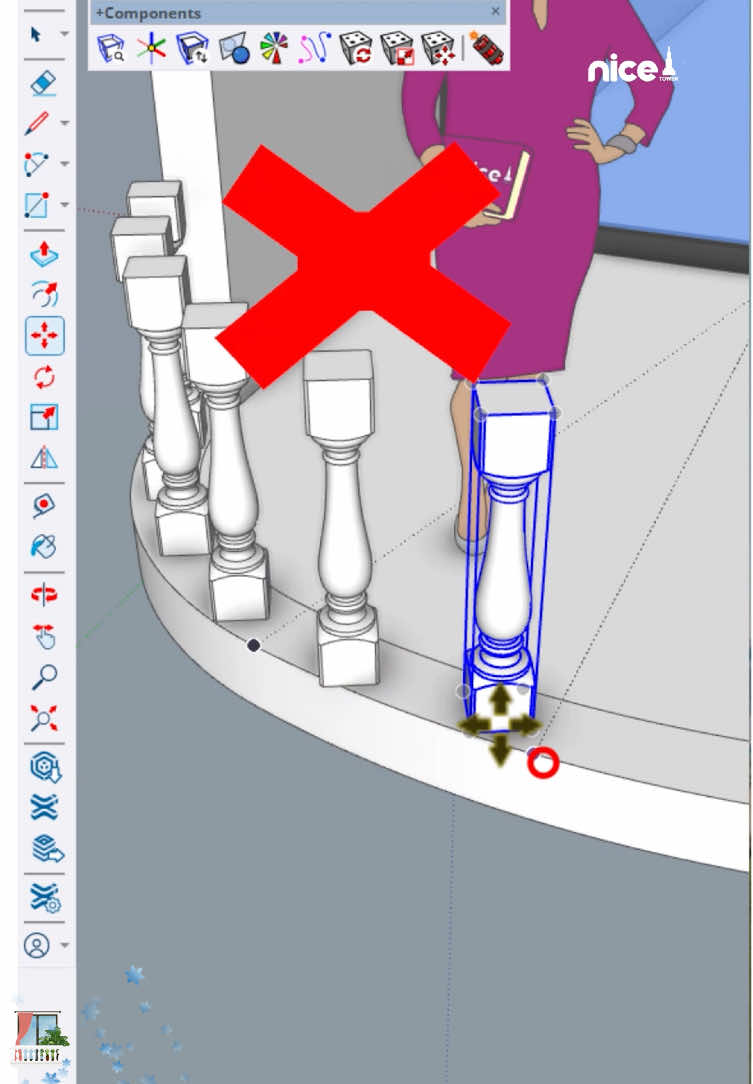 SketchUp tips ✨ Struggling with placing objects on curved surfaces in SketchUp? In this tutorial, I show you how to neatly align balusters on a curved balcony. Watch till the end for a simple trick!  #Architecture #InteriorDesign #3DModeling #SketchUp #DesignInspiration #ArchitecturalVisualization #Rendering #ModernDesign #SketchUpTips #SketchUpTutorial #3DDesign #CAD #3DRendering #ModelingTips #SketchUpPro #SketchUpModeling #BalconyDesign #BuildingDesign #Construction #FurnitureModeling #CurvedDesign #StructuralDesign #TechDesign #DigitalCreation #CreativeProcess #DesignWorkflow #Visualization #nicetoweruk #nice_tower   #nicetowers #nicetowerPro #nicetower  #art  