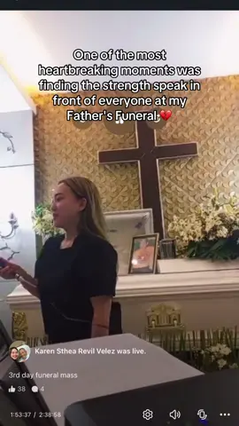 One of the most heartbreaking moments was finding the strength to speak in front of everyone at my Father's funeral #fyp #funeral #fatherloss #death #eulogy #fatherdaughter #Love #foryoupage #heartbreak #viral#EkspresikanDenganCapCut 