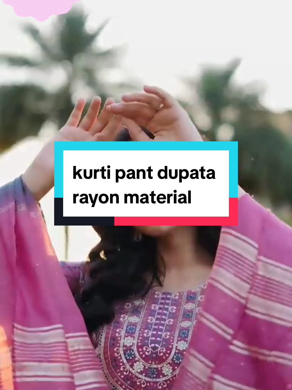 Kurti pant dupata normal cutting New arrivals rayon material ready stock.#kurtipantdupatta#normalcutting#limitededition#rayonmaterial#fypage#itz_sangarishop 