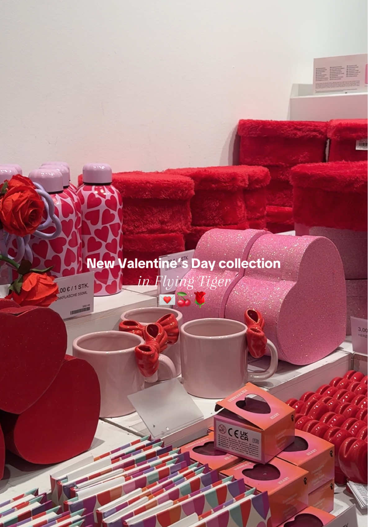 New Valentine’s Day collection in Flying Tiger Vienna 🌹🍒💌✨ #ValentinesDay #valentinesdaygift #flyingtiger #vienna 