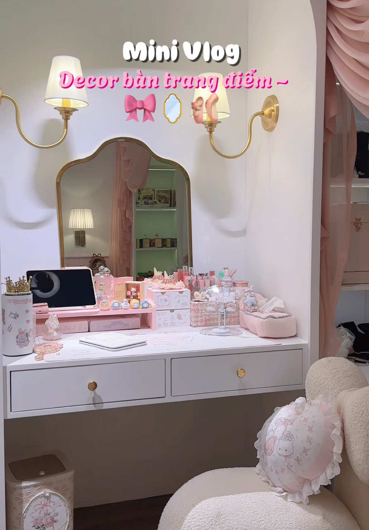 decor bàn trang điểm cho nhà mới ~ #tencuatolapun #xhuongtiktok #decor #100ngaysuanhadontet 