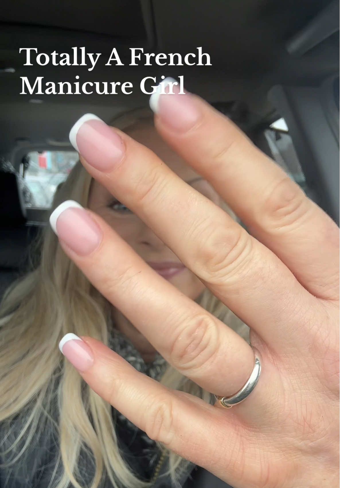 Totally a French manicure girl at heart ❤️ I feel like me again 🙌 This appointment couldn’t come soon enough as I lost one 🤣 #nailtransformation #newnails #frenchmanicure 