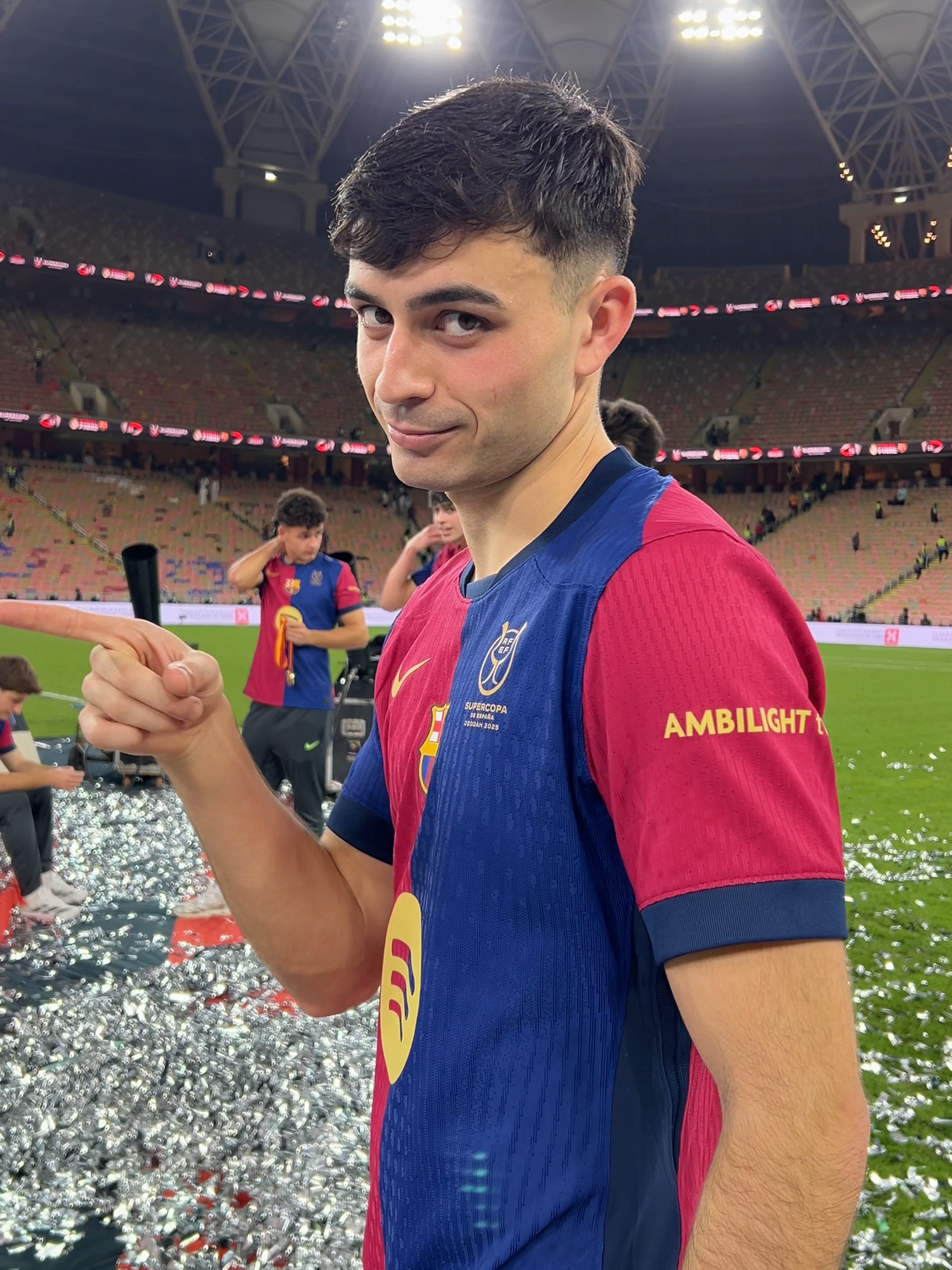 Pedri wants a photo with Gavi 🥹☺️ #fcbarcelona #barçaontiktok #barcelona #Supercopa #Gavi #Pedri