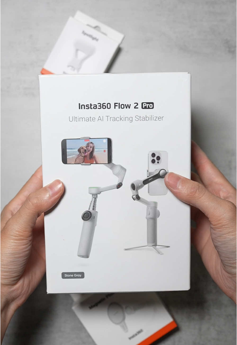 Unboxing the Insta360 Flow 2 Pro and some accessories! Having the magnetic clip is game changing since there is no hassle to take it off the gimbal. Plus, there is a kickstand! This gimbal can now track subjects with the stock camera app. By far this is the most user-friendly gimbal to casual consumers with advanced features that make it easy to use! #insta360 #insta360flow2pro @insta360_official 