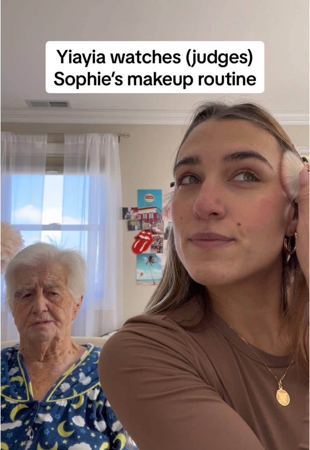 Not your average GRWM…😂💄👵🏻 . . . #greek #greekgrandma #greekyiayia #grandma #trending #popular #foryou #foryoupage #fyp #crazygrandma #funny #foryourpage #trend #grwm #grwmroutine #grwmmakeup #makeup #MakeupRoutine 