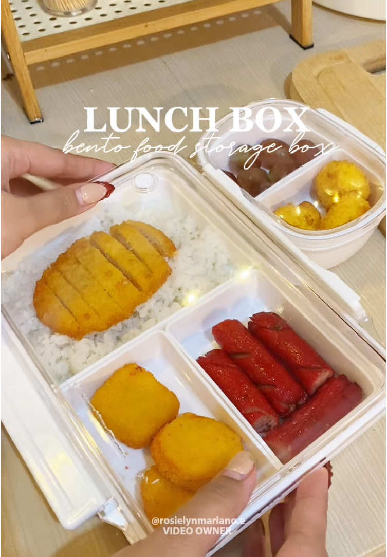Bento lunch box na leakproof at microwaveable 🤭 | #bento #lunchbox #lunchboxideas #leakproof #microwaveable #trending #baonideas 