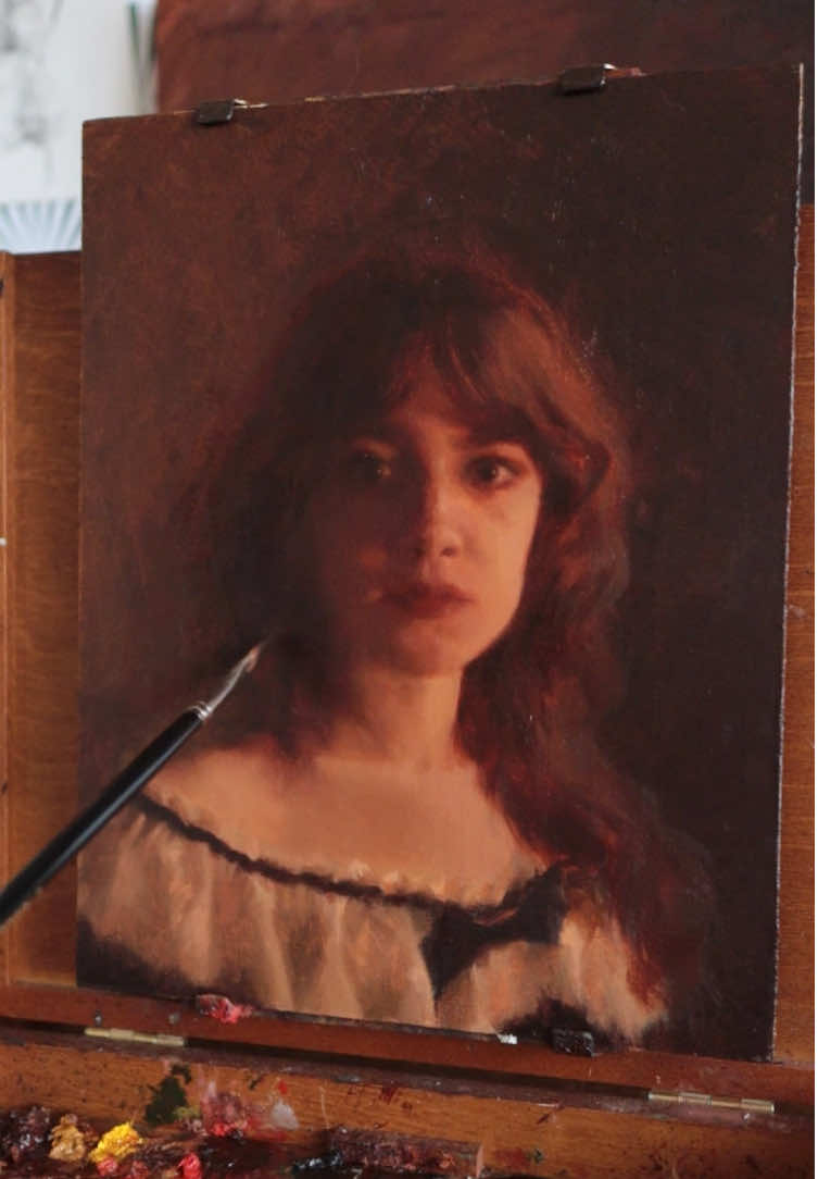 Trying my hand at a selfportrait 🧚 definitely one of the hardest things I’ve had to paint yet #art #artwork #artist #oilpaint #portrait 