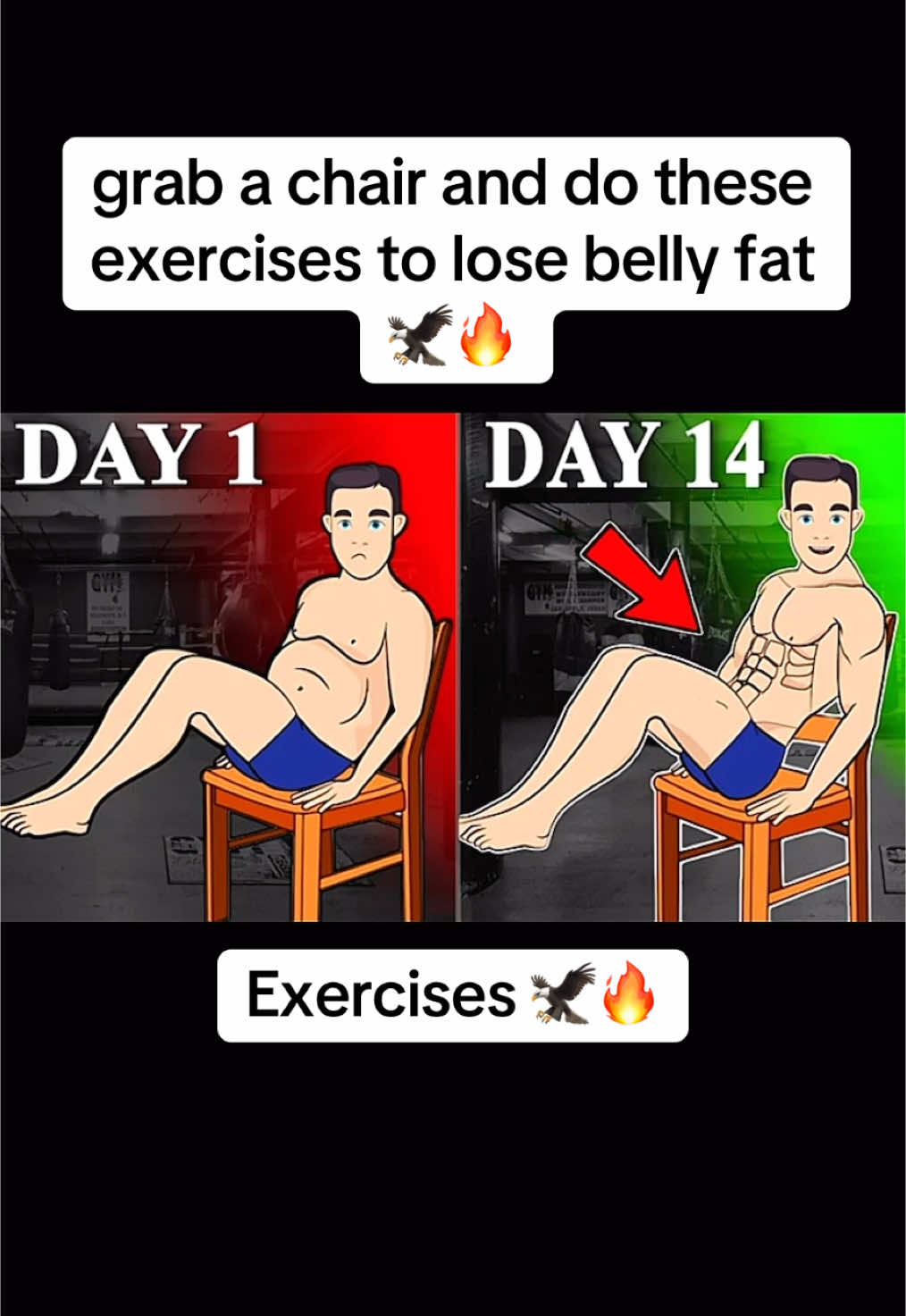 grab a chair and do these exercises to lose belly fat 🦅🔥#muslce #workout #Fitness #belly #bellyfat #gym #sixpackabs 