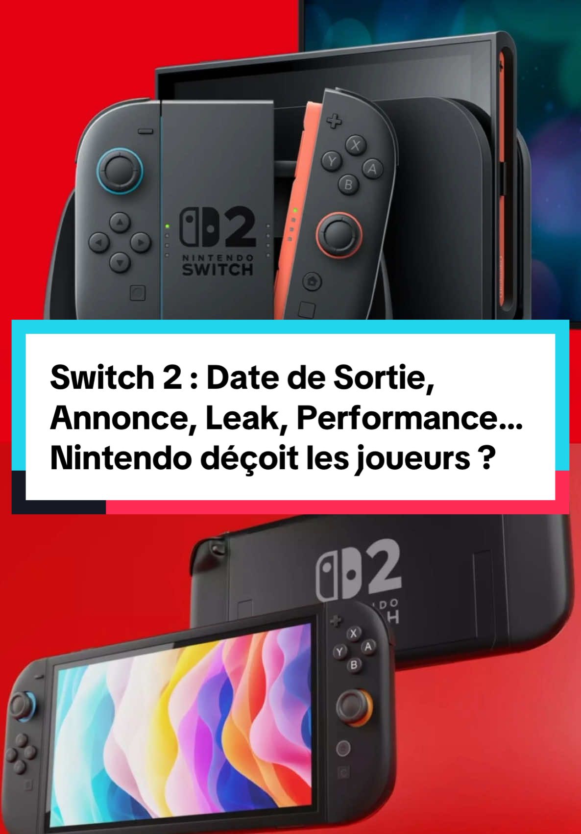 Switch 2 Annonce : Nintendo déçoit car il y a très peu de nouveautés visibles dans le trailer qui confirme cependant toutes les rumeurs et l’arrivée du jeu Mario Kart 9 ! La date de sortie de la Switch 2 devrait être située en juin 2025 et un événement Nintendo Direct aura lieu le 2 Avril 2025 pour présenter en détails les spécificités et performances de la Switch 2. Tout le monde espère que la 4K 60FPS sera au programme. #switch2 #switch #nintendo #mariakart9 #nintendoswitch #ps4 #ps5 #gaming #mario #zelda #animalcrossingnewhorizons 