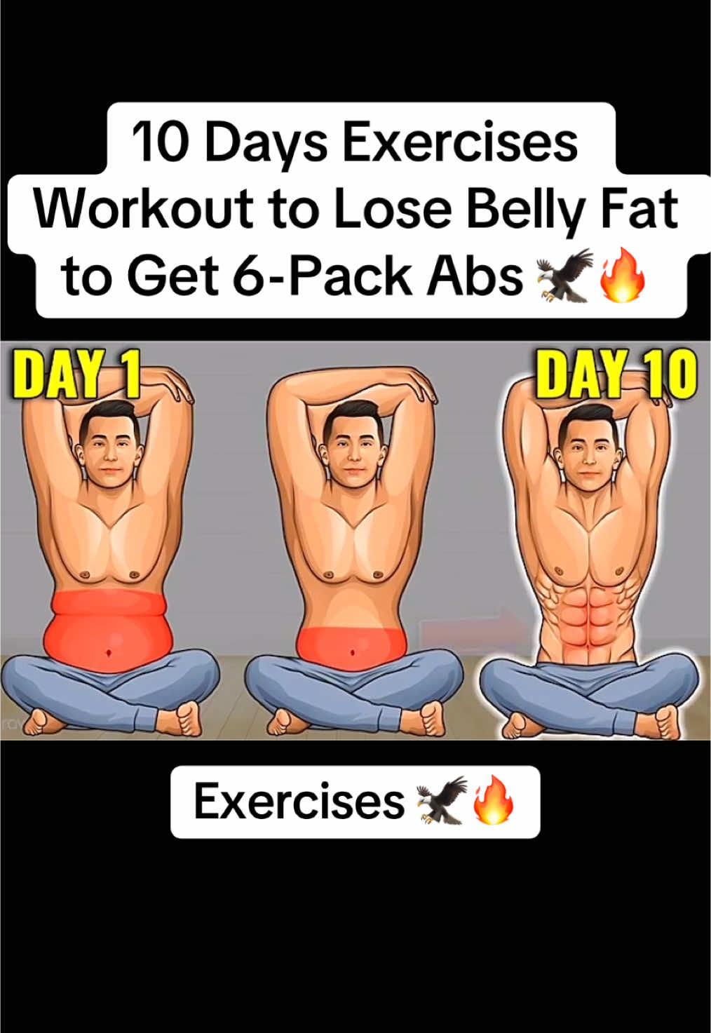 10 Days Exercises Workout to Lose Belly Fat to Get 6-Pack Abs #workout #Fitness #bellyfat #sixpackabs #absworkout #workoutvideo 