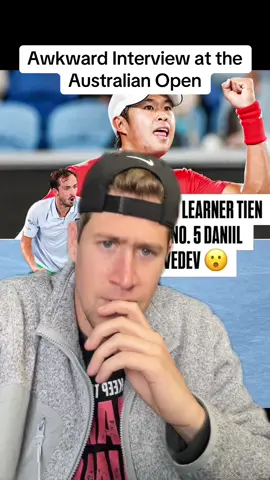 Absolute masterclass of awkward interview interactions #AustralianOpen #LearnerTien  