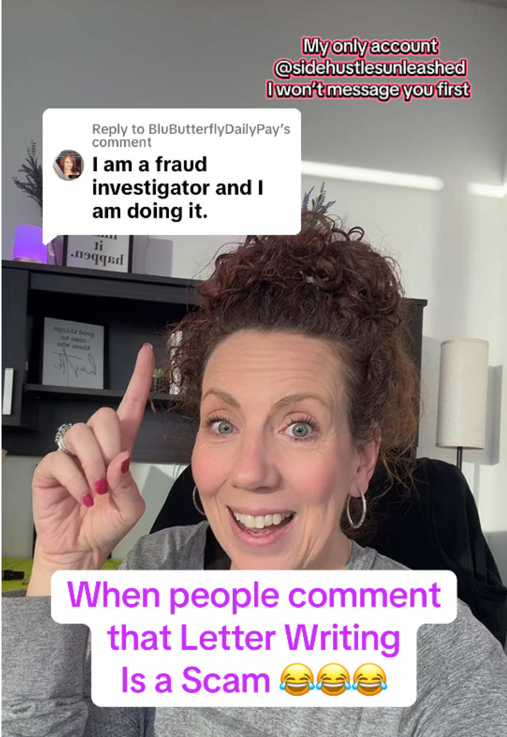 Replying to @BluButterflyDailyPay love this comment!  Do your research people. I would never promote a scam. Just saying 😂 #paidperletter #sidehustleforbeginners #workfromhome #streamsofincome #letterwriting 