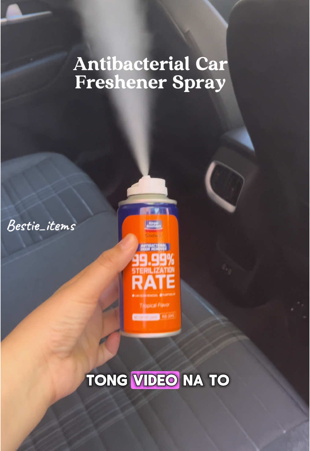 Drive Fresh with Antibacterial Car Deodorizer Spray #fyp #carcare #autoaccessories #carinterior #cleancar #driveclean #carfreshener #odoreliminator 