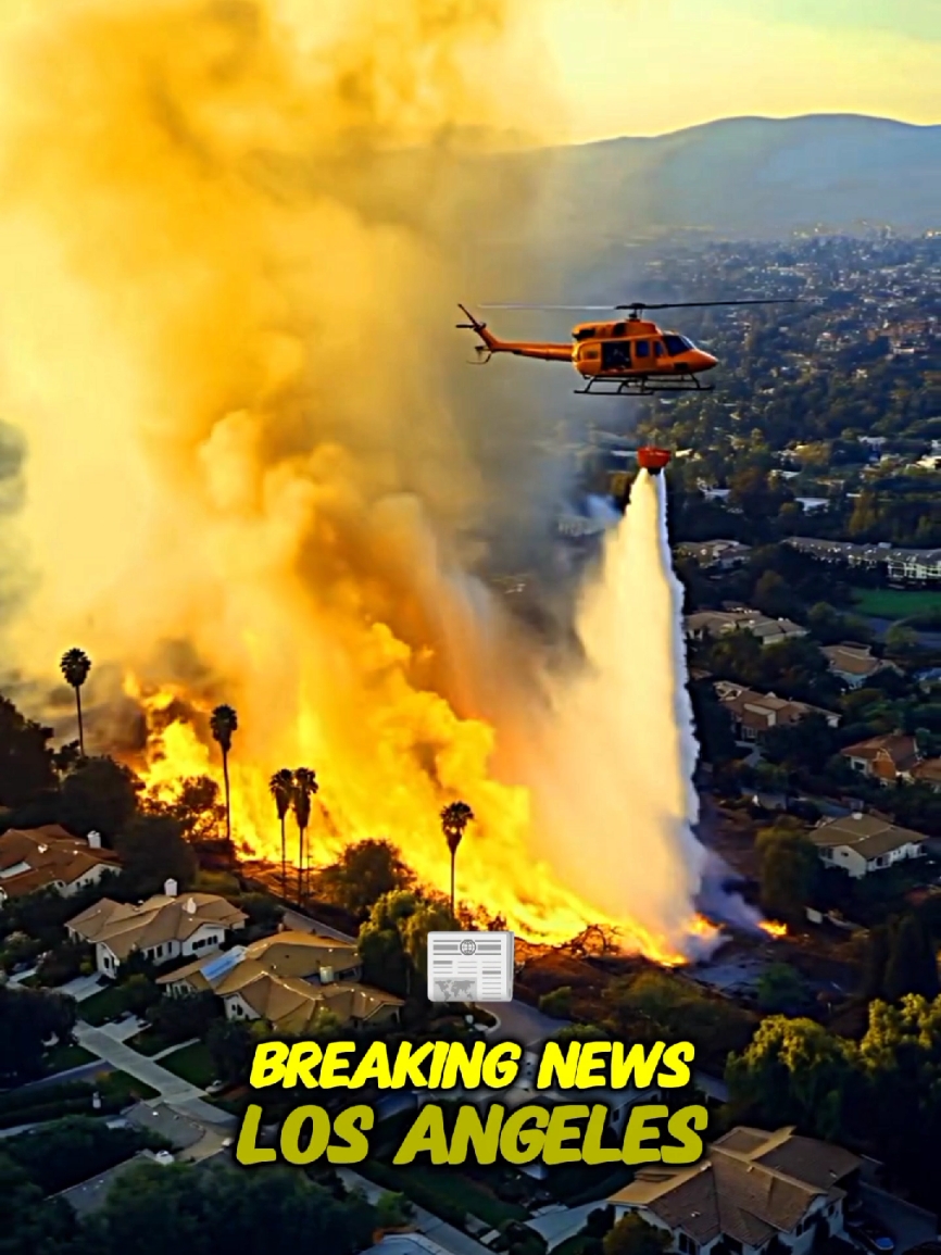 Breaking News: Los Angeles Wildfires Wreak Havoc 😭💔🇺🇲 #fyp #foyou #losangeles #breakingnews #newyorkcity #wildfire #newyork #viral_video #usa_tiktok #usa🇺🇸 #usa #uk 