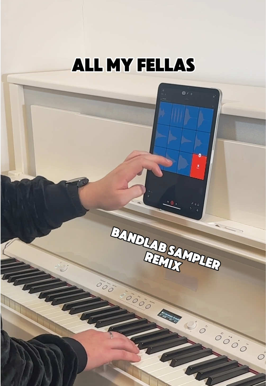 ‘All my fellas’ 🔥 Sampler Remix using @BandLab | AD #bandlab #producer #beat #sampler #piano #satisfying #allmyfellas 