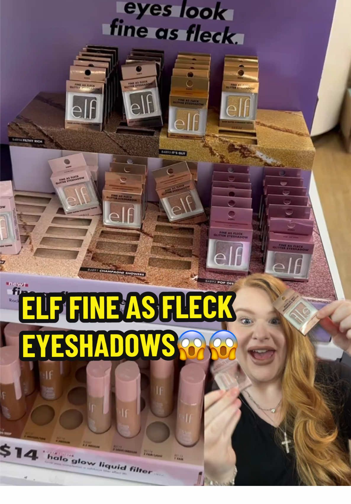 @e.l.f. Cosmetics FINE AS FLECK EYESHADOWS😱 #elf #elfcosmetics #elffineasfleekeyeshadow #elfeyeshadow #fineasfleckeyeshadow #sparklyeyeshadow #sparkle #glitter #glittermakeup #greenscreenvideo 