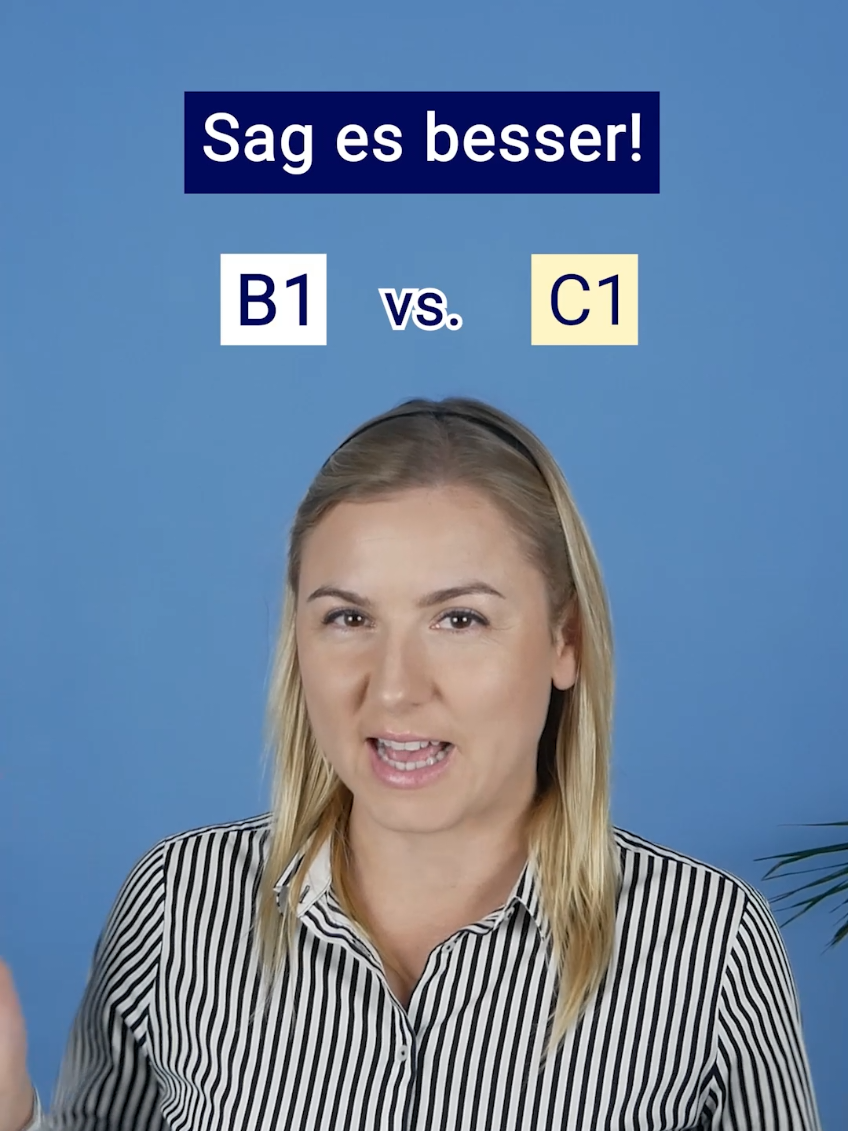 🇩🇪 Sag es besser!  🔹️nur – lediglich Für diesen Text habe ich lediglich 20 Minuten gebraucht. 🔹️schnell – zügig Sie arbeiteten in zügigem Tempo. 🔹️sehr gut – ausgezeichnet Sie lernt sehr viel und hat ausgezeichnete Noten. 🔹️schon – bereits Ich lebe bereits seit sechs Jahren in Berlin. 🔹️lecker – köstlich Das Essen in diesem Restaurant ist wirklich köstlich! 🔹️entspannt – gelöst Die Stimmung während des Abendessens war total gelöst. Du willst das C1-Niveau erreichen? Dann komm zu meinem kostenlosen Workshop, du kannst dich über den Link auf meinem Profil anmelden! #deutschlernen #fürdich #learngerman #deutschkurs #wortschatz #synonyme #deutschlehrerin #fyp #deutschprüfung #foryou