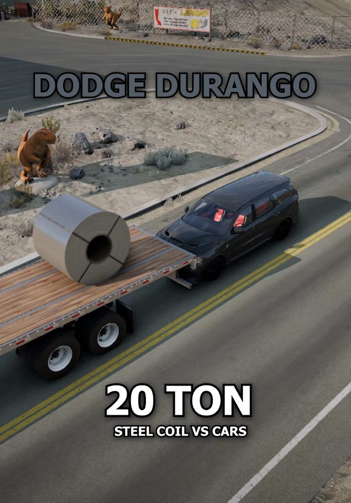 Cars VS 20 Tons of Steel🚗💥 #fyp #crash #viral #foryou #foryoupage #beamng #beamngdrive #america 