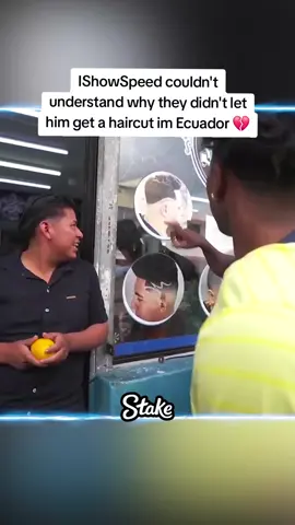 IShowSpeed couldn't understand why they didn't let him get a haircut im Ecuador 💔 #ishowspeed #fyp 