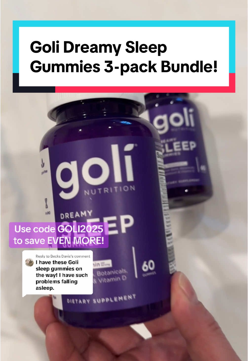 Replying to @Becks Davis if you like the Goli Dreamy Sleep Gummies, check out this great deal they’re having on the 3 pack! This breaks them down to about $10 a bottle plus there’s coupons to save eve n more! ##Sleepy##DreamySleep##Sleep##Goli##GoliSleepGummies##Melatonin##BetterSleep##GoodNightsSleep ##SleepGummies