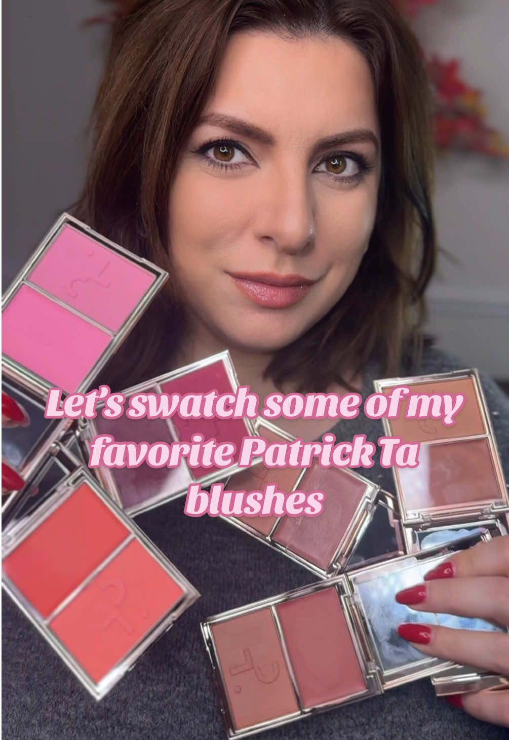 Let’s swatched all my favorite @Patrick Ta Beauty blushes  #patricktabeauty #patrickta #blush #blushes #blushswatches #makeupreview #viralmakeup #newmakeup  