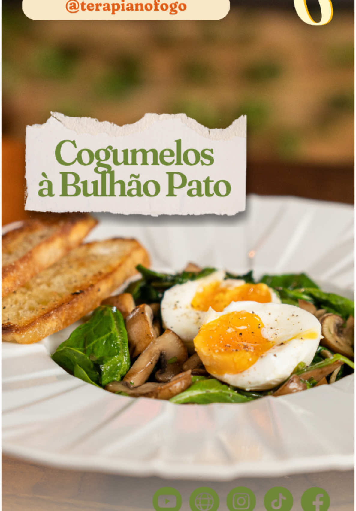 Cogumelos à Bulhão Pato 🦆  Muitos vídeos destes no YouTube  INGREDIENTES: - Espinafres 150gr - 200gr - 3 ou 4 dentes de alho - Fatias de pão - Cogumelos 150gr - 200 gr - 1 ovo por pessoa (ou os que quiseres) #Ovo #cogumelos #cogumelosfrescos #cogumelossalteados #cogumelosàbulhãopato #abulhaopato #receitasportuguesas #receitas #terapianofogo #terapianofogo🔥 #paulo #paulooliveira #culinariaportuguesa🇵🇹 #culinaria #receitasfaceis #paulooliveirareceitas 