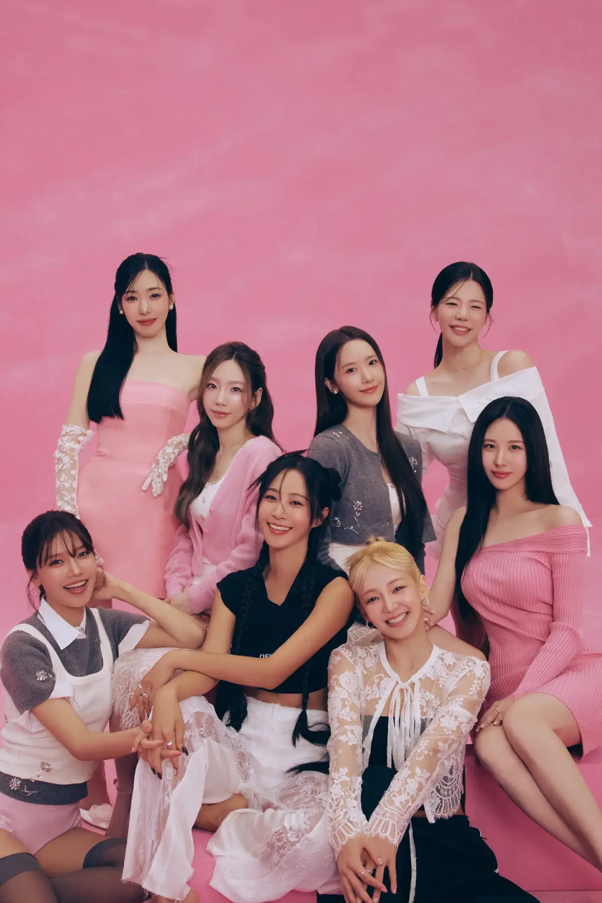 SNSD’s new full-group photos in 2025 😭🩷 Q. To me, SNSD is? Sooyoung : A ‘mirror’. When I see the members, I see myself.. Let’s go for a long time together!! Sunny : The best gift🤍 Seohyun : The past, the present, the future🤍 YoonA : My Youth🤍 Taeyeon : Me. That existence itself Hyoyeon : Sisters Tiffany : *Her sign with her name, SNSD’s Tiffany* Yuri : My everything #yoona #limyoona #snsd #girlsgeneration 
