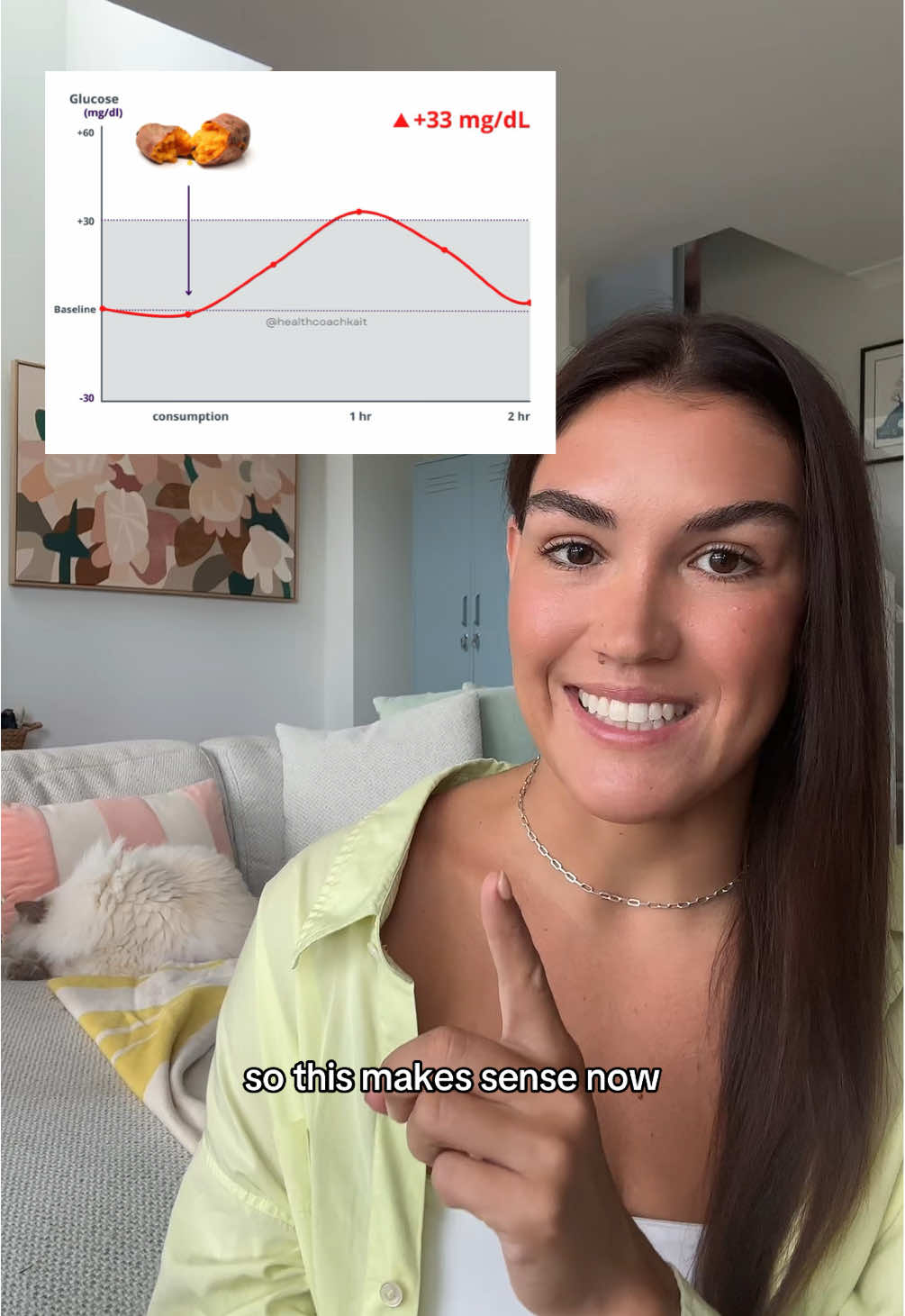 Replying to @zoliiey Sweet potato blood sugar results! And I also tested when I cooked and cooled the potato in the fridge overnight 👀  #sweetpotato #bloodsugarcheck 