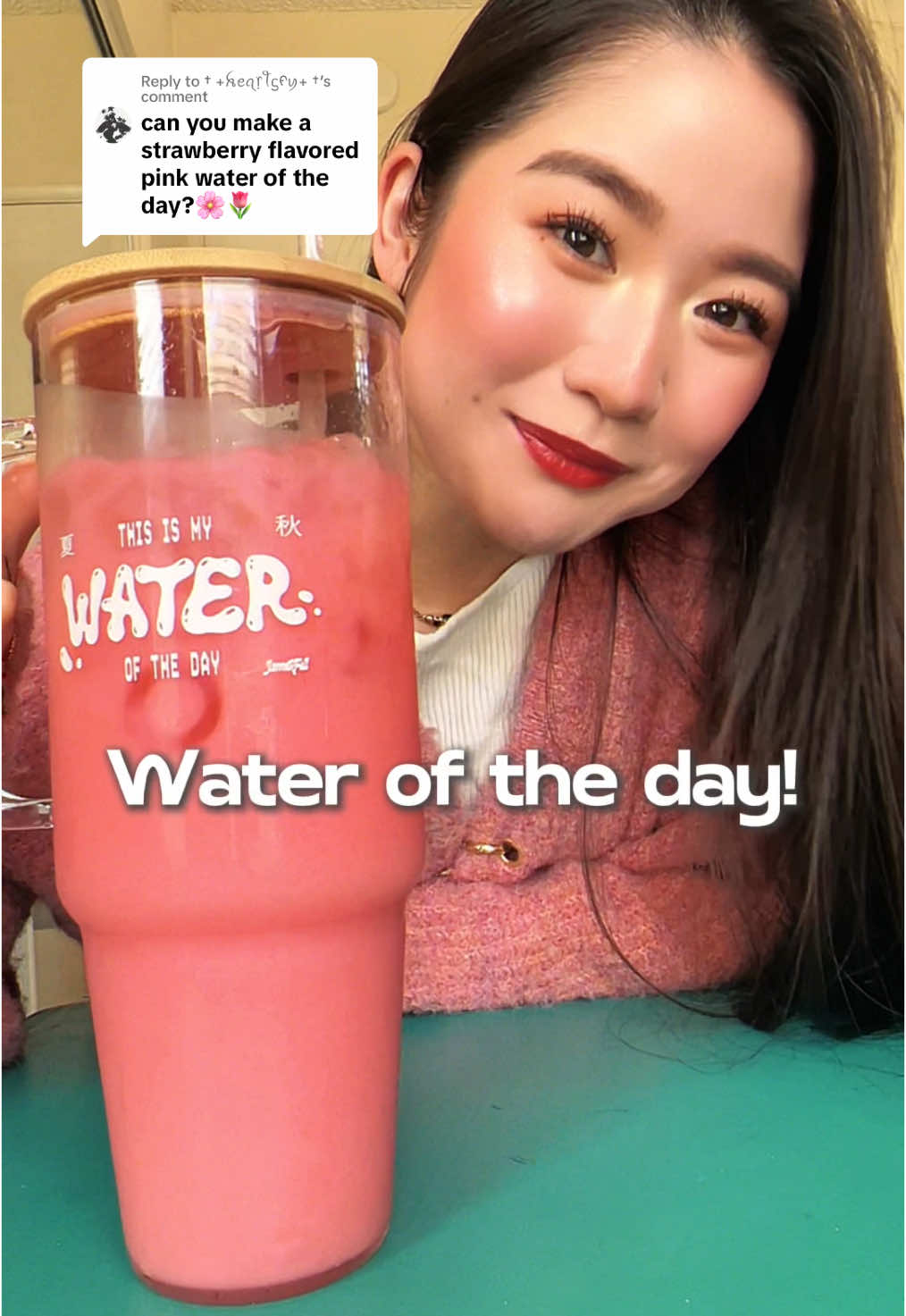 Replying to @† +ꫝꫀꪖ᥅ꪻᦓᠻꪗ+ † omg i might have created a better and MORE hydrating version of the Pink Drink from Starbucks!🍓🩷 if you love that drink you’ll surely love this one too!😍✨ it could also be the perfect water for any Valentine’s Day parties🥳❤️ it’s almost weekend guys, let’s survive today with this sweet lovely water!  #summerfallsake #sake #drinktok #summerdrinks #wateroftheday #watertok #sparklingsake #water #stayhydrated #drinkwater #waterrecipe #flavoredwater 