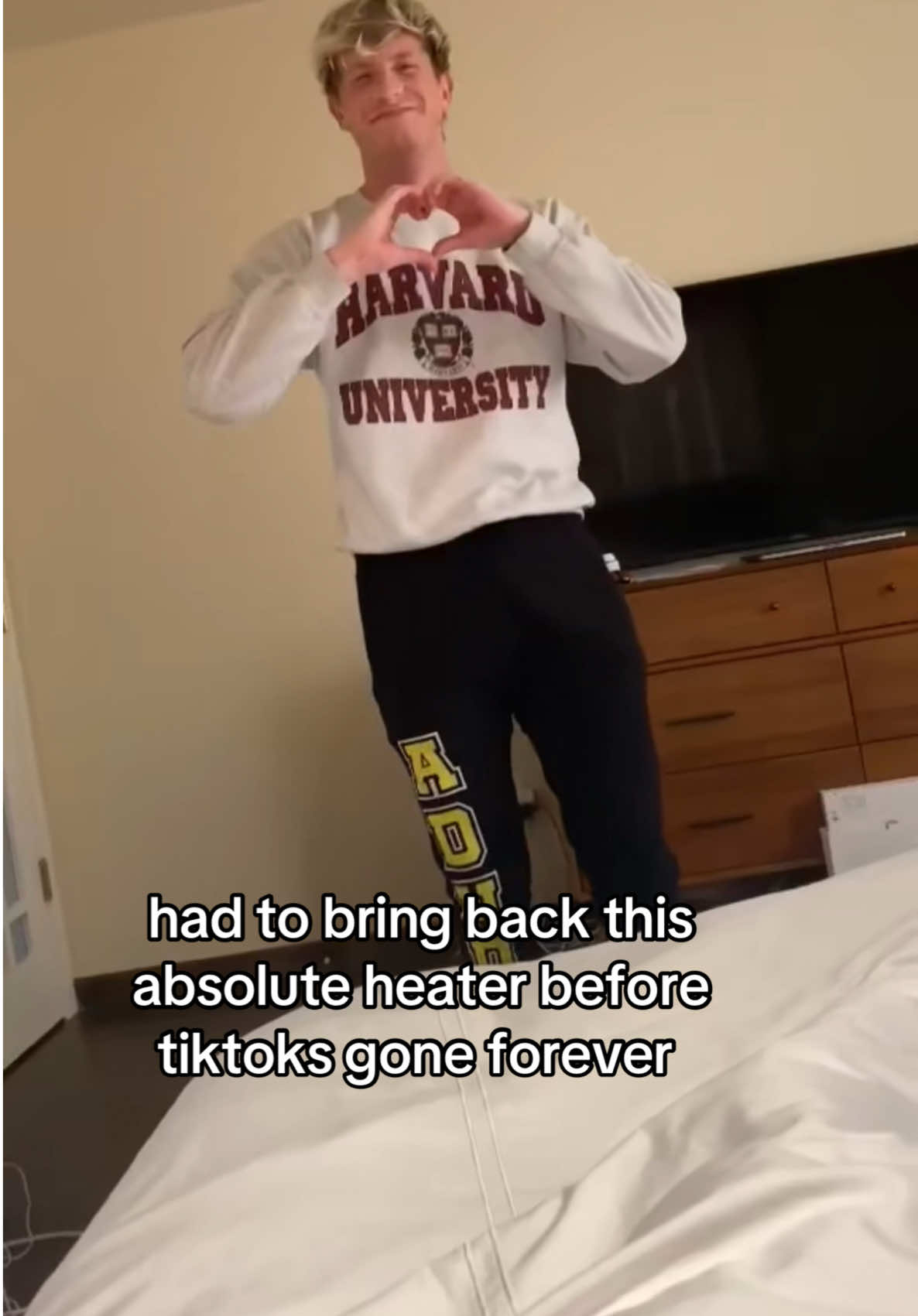 🕊️hope whoever that girl was that made this dance in that Harvard sweater is doing well