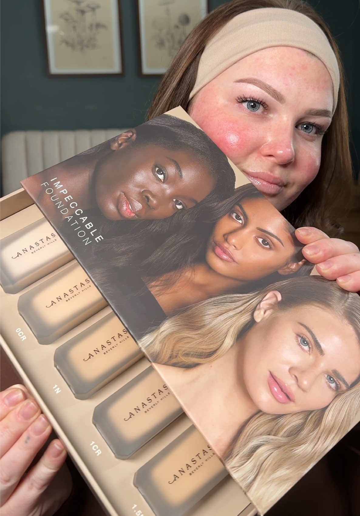 Trying the New Anastasia Beverly Hills Impeccable Blurring Second Skin Matte Foundation in shades 00N & 0CR. Also shown: 1N, 1CR, 1.5N #foundation #review #mediumcoverage #fullcoverage #matte #dryskin #texturedskin #redness #fairskin #fairskinmakeup #ABH #mattefoundation #paleskin #paleskinmakeup 